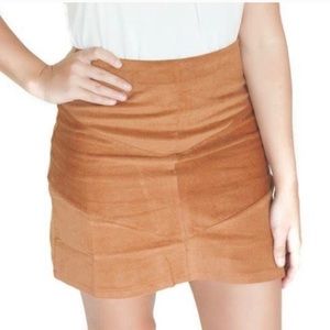 Brown Corduroy Mini Skirt